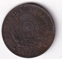 2 centavos 1889.Argentina