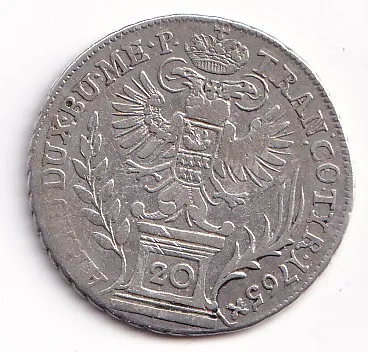 20 krejcar 1765,Marie Terezie,Rakousko