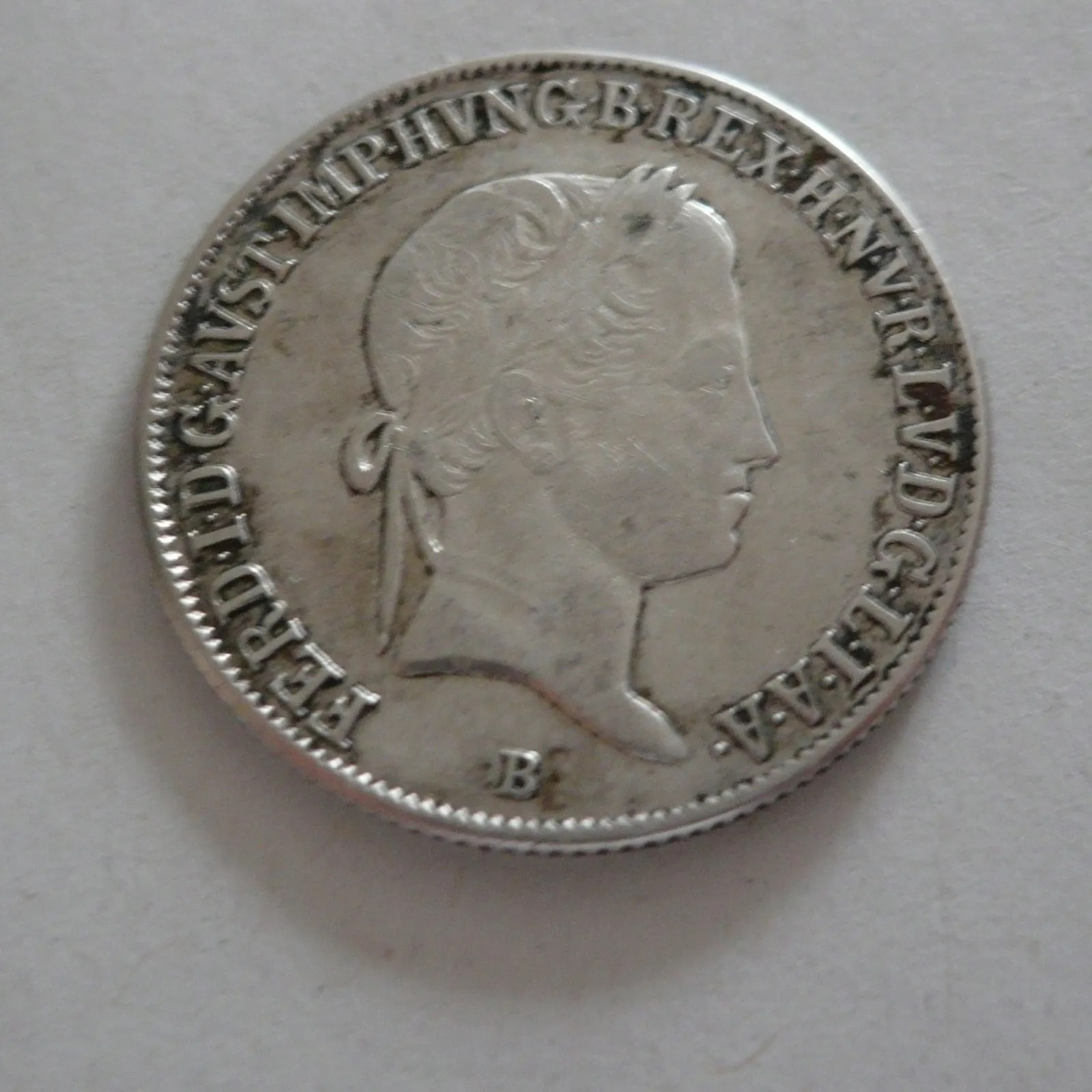 20 Krejcar, 1838 B, Ferdinand V., Uhry