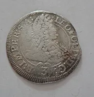 3 Krejcar, 1695,Leopold I., Čechy-Praha