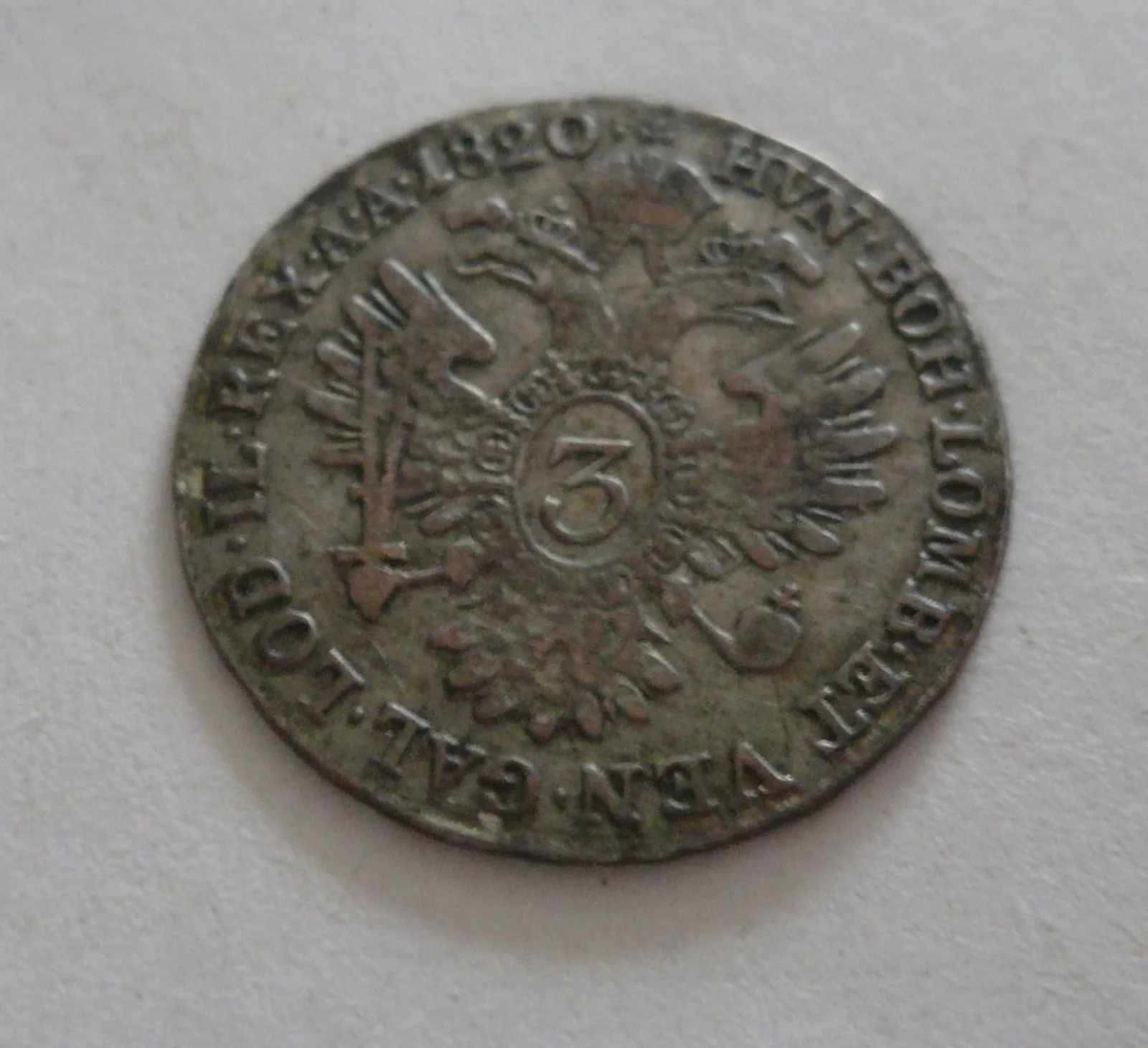 3 Krejcar, 1820 B, František II., Uhry