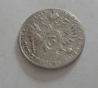 3 Krejcar, 1837 A, Ferdinand V., Rakousko