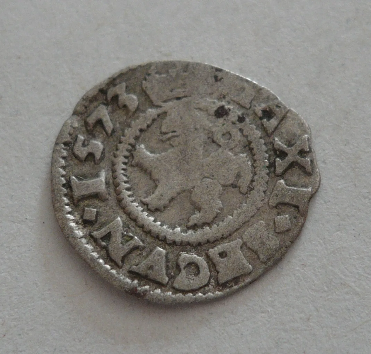 bílý peníz, 1573, Maxmilián II., Čechy Kutná Hora