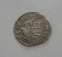 Denár, 1616 KB, Matyáš II., Uhry