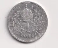 1 koruna 1904.,pěkná.,Rakousko