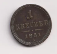1 krejcar 1851 A.,Rakousko