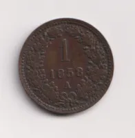 1 krejcar 1858 A.,Rakousko