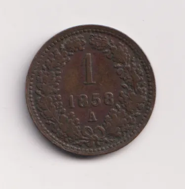 1 krejcar 1858 A.,Rakousko