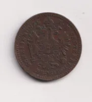 1 krejcar 1858 A.,Rakousko