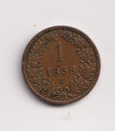 1 krejcar 1858 B.,Uhry