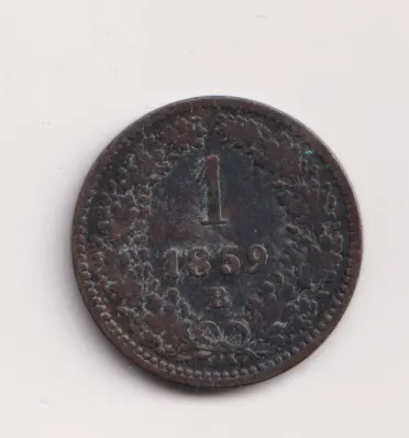 1 krejcar 1859 B.,Uhry