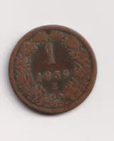 1 krejcar 1859 E.,Rakousko
