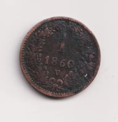 1 krejcar 1860 V.,Rakousko