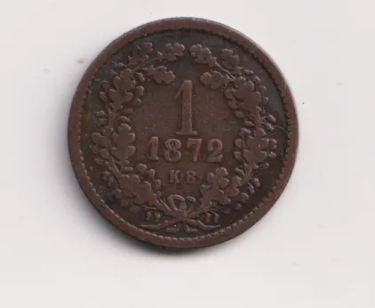 1 krejcar 1872 KB,.Uhry