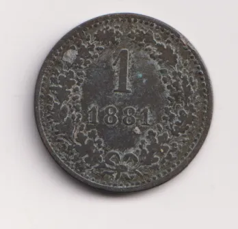 1 krejcar 1881.,Rakousko