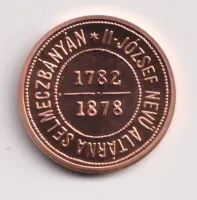 1 zlatník bánsko-štiavnický 1878 Cu novoražba.,Rakousko