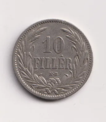 10 fillér 1895 KB.,Uhry