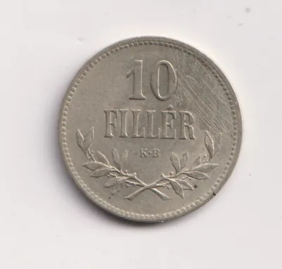 10 fillér 1915 KB.,pěkný.,Uhry