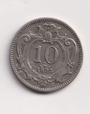 10 haléř 1893.,Rakousko
