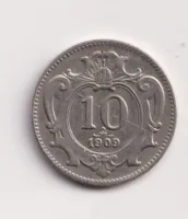 10 haléř 1909.,Rakousko