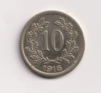 10 haléř 1916.,pěkný.,Rakousko