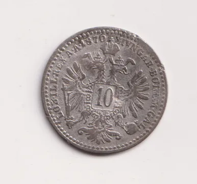 10 krejcar 1870.,Rakousko