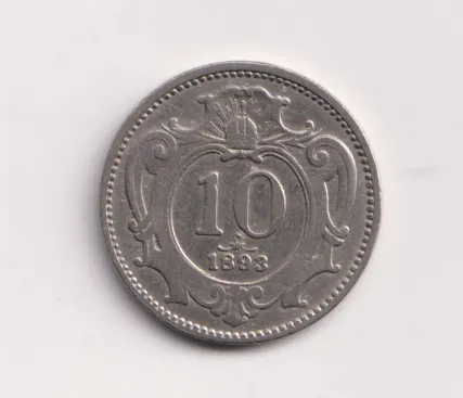 10haléř 1893.,Rakousko