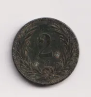 2 fillér 1901 KB.,Uhry