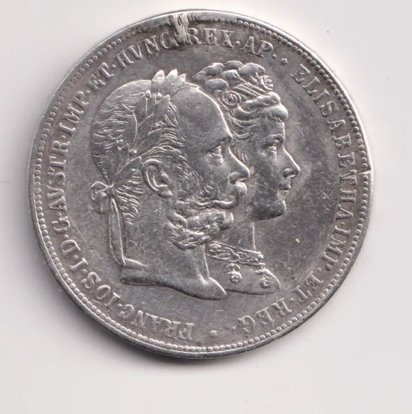 2 Fl 1879.,na stříbrnou svatbu.,měl ouško.,Rakousko
