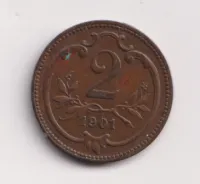 2 haléř 1901.,Rakousko