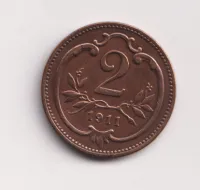 2 haléř 1911.,Rakousko