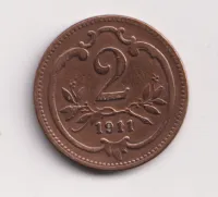 2 haléř 1911.,Rakousko