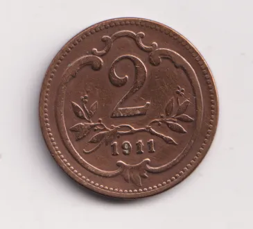 2 haléř 1911.,Rakousko