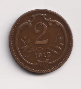 2 haléř 1912.,Rakousko