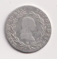 20 krejcar 1792 B.,Leopold II.,Uhry