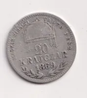 20 krejcar 1869 KB.,Uhry