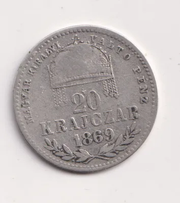 20 krejcar 1869 KB.,Uhry