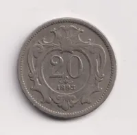 20haléř 1893.,Rakousko