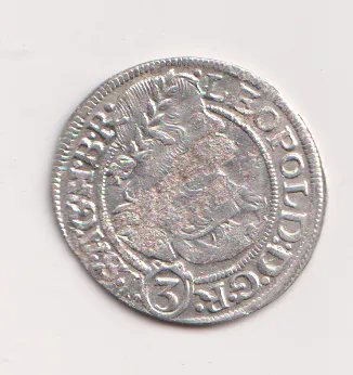 3 krejcar 1669 SHS.,Leopold I.,Slezsko