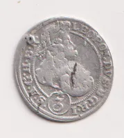 3 krejcar 1696.,dirka.,Leopold I.,Slezsko