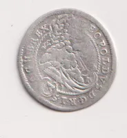 3 krejcar 1696.,Leopold I.,Bratislava.,Uhry