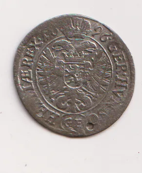 3 krejcar 1696.,Leopold I.,Čechy.,Praha