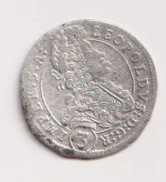 3 krejcar 1698.,Leopold I.,Praha,Čechy