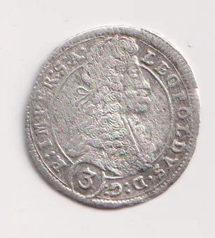 3 krejcar 1700.,Leopold I.,Praha,Čechy.,