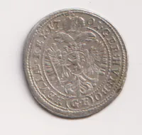 3 krejcar 1701.,Leopold I.,Praha,Čechy