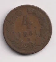 4 krejcar 1861 B.,Uhry