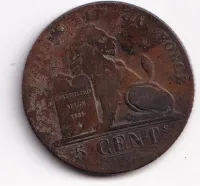 5 cent 1834,Belgie