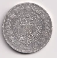 5 korun 1900.,Víden.,Rakousko
