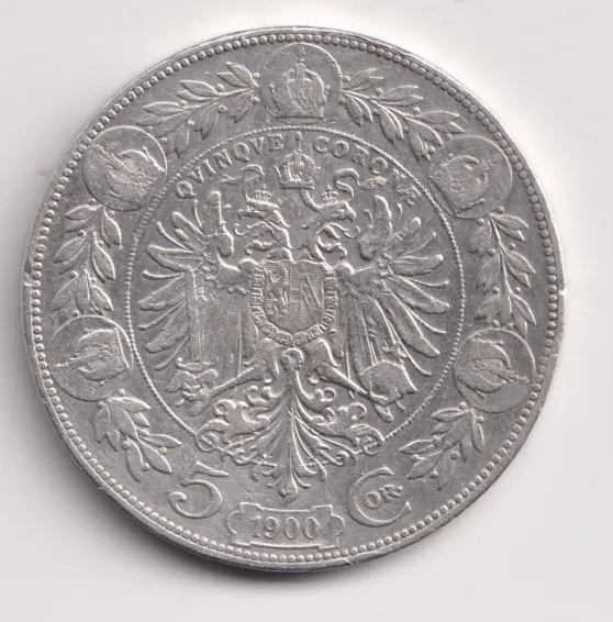 5 korun 1900.,Víden.,Rakousko