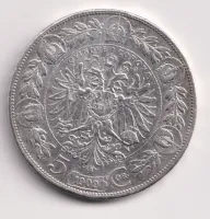 5 korun 1907.,velká hlava.,Rakousko